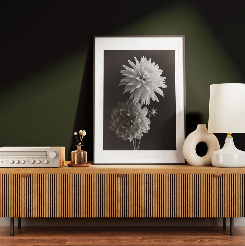 Two Dahlias I Art Print